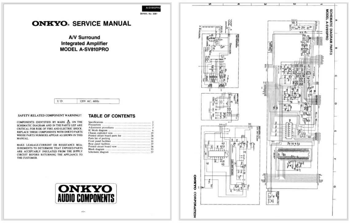 Onkyo Service Manual.
