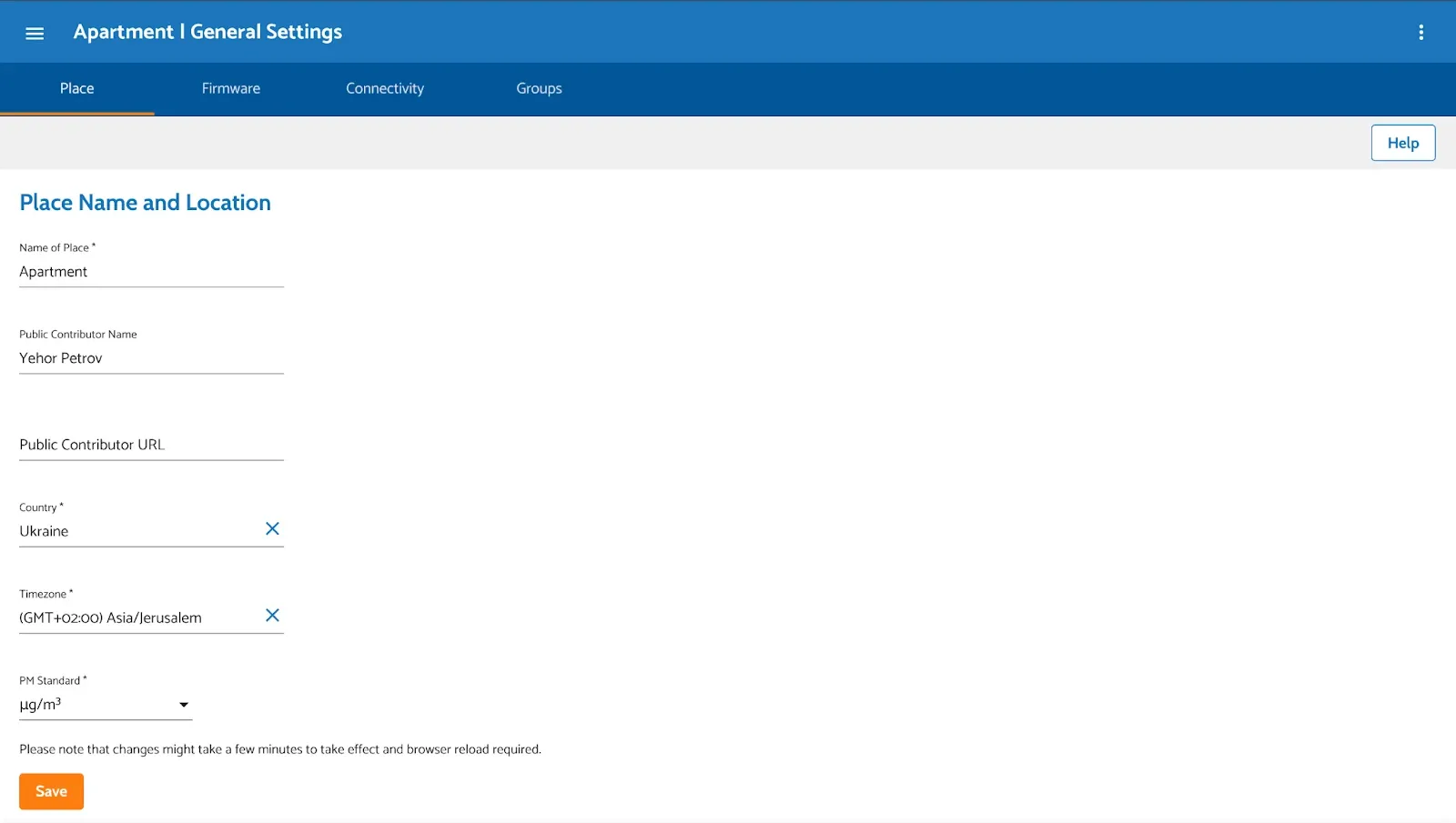 Figure 11: General Settings Page