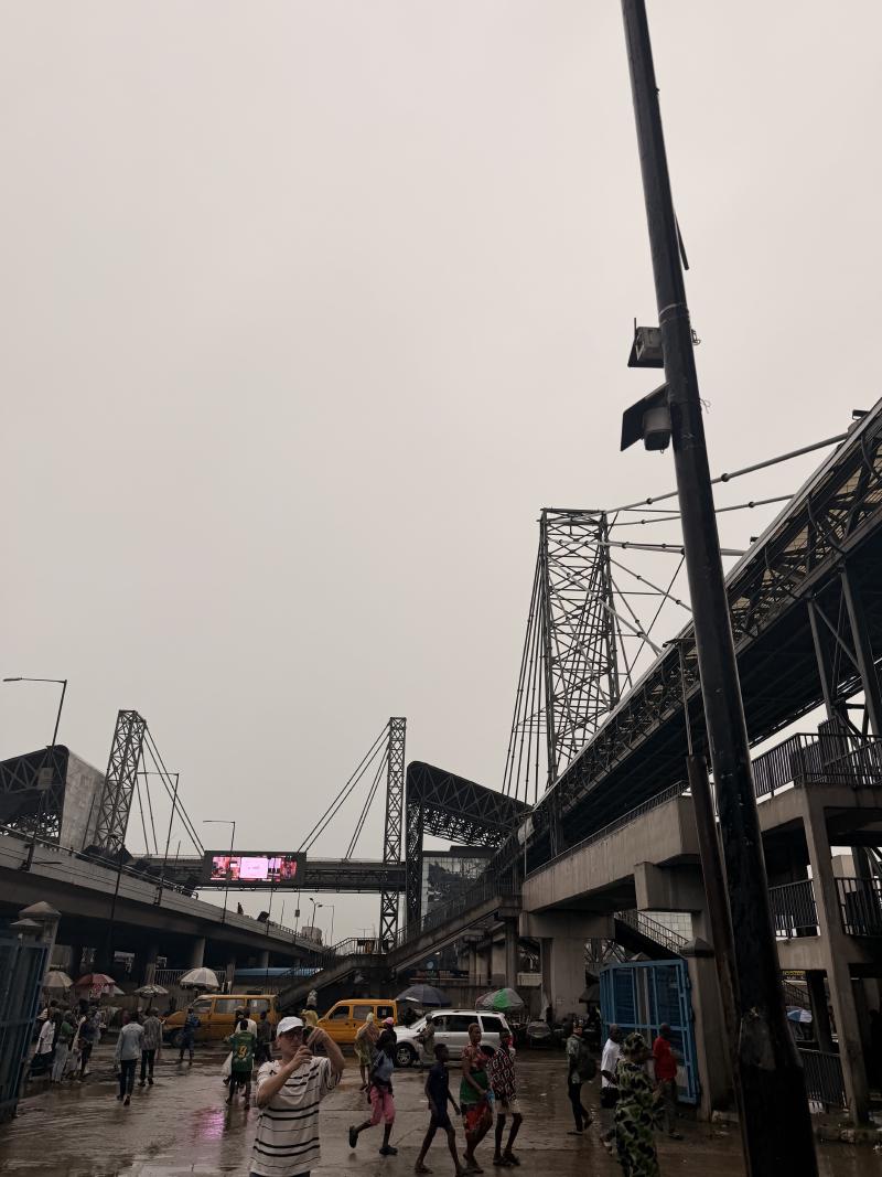 AirGradient Max deployed at a bus station in Lagos