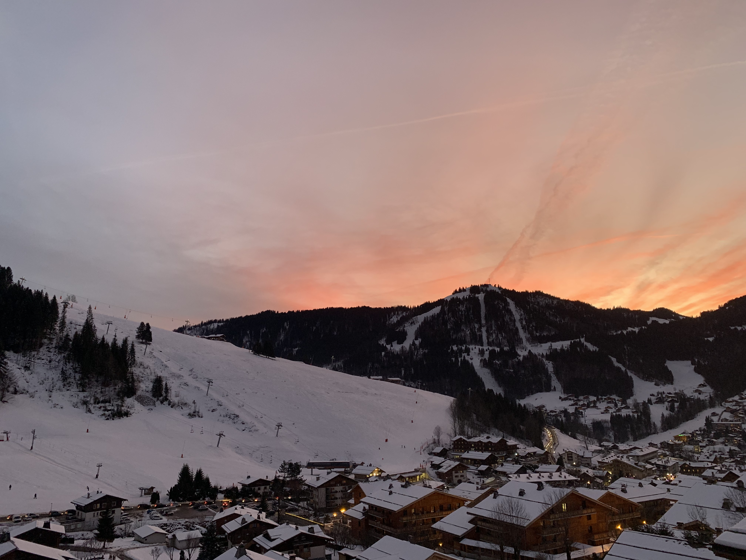 Chalets pictured in the village of La Clusaz in France.