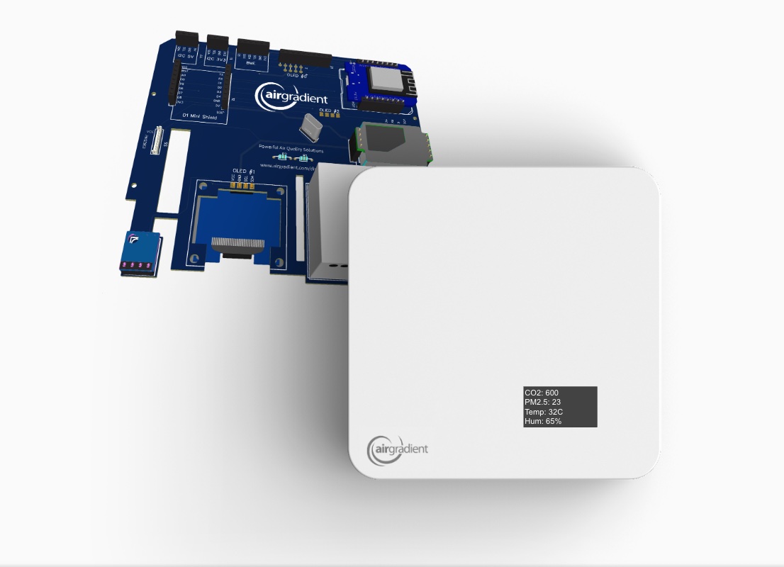 Air Gradient Pro with mmWave sensor (LD2410) and Touch Sensors for